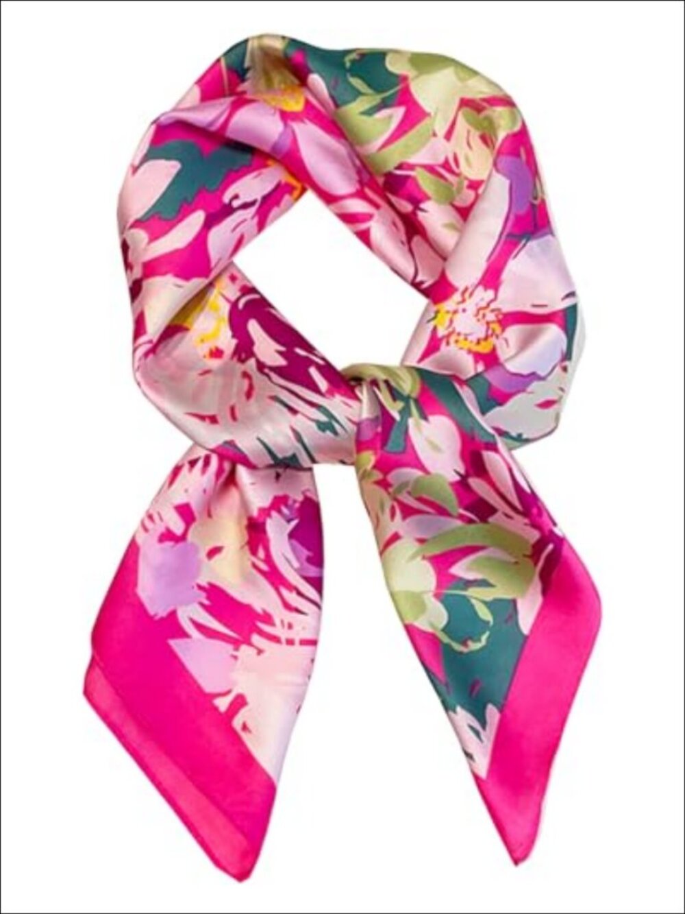 Silky Lightweight Polyester Square Hair Scarf Bandana Wrap for Women
